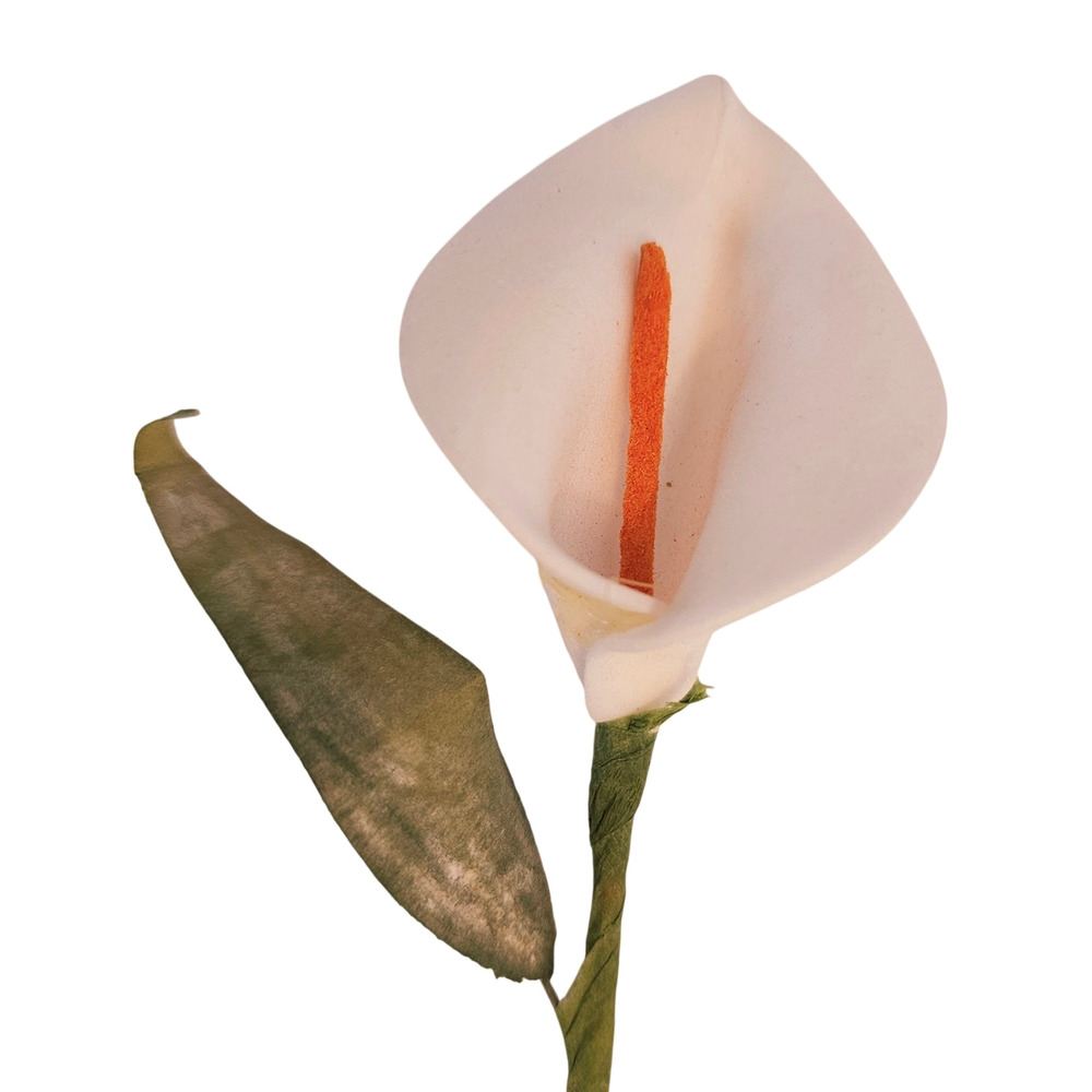 36 White Foam Calla Lily Flowers Wedding Bridal Craft Floral 2.5 in., 9 in long